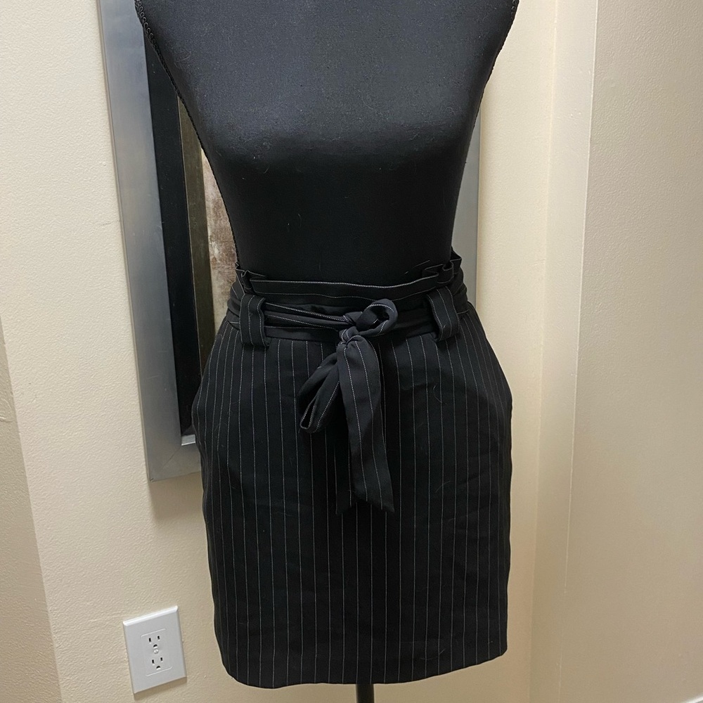 Express paper bag pinstripe skirt size 0